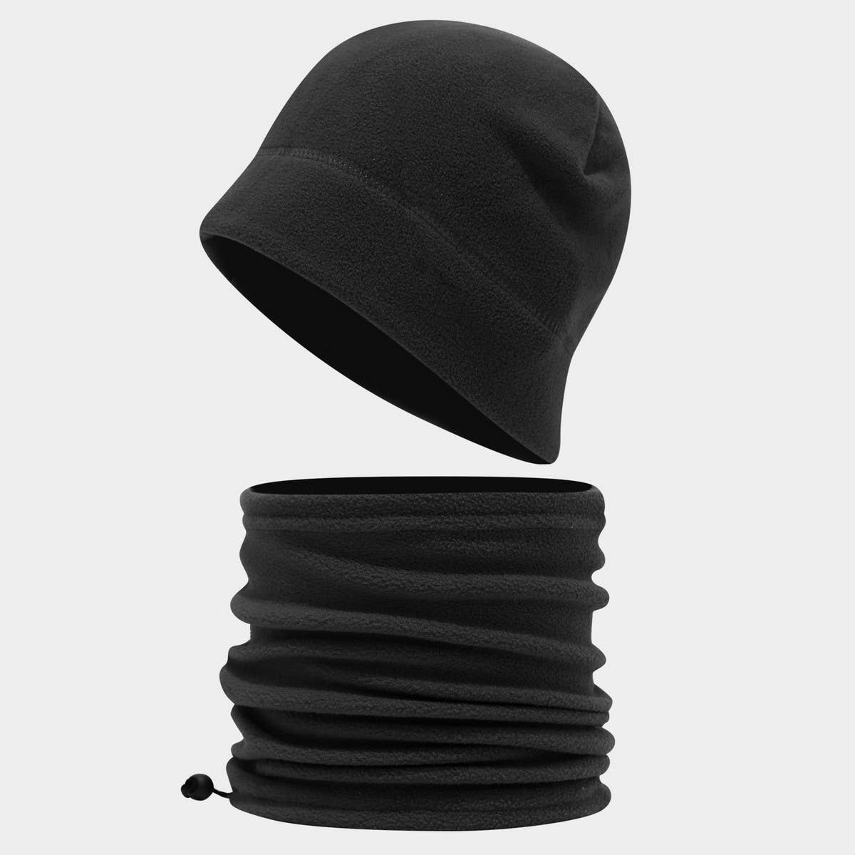 Winter Fleece Hat And Neck Warmer Set Unisex_Cwah04678