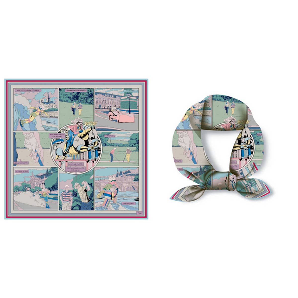 Uv Protection Scarf Lightweight Satin Square_Cwasc0657