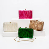 Irregular Shell Acrylic Crossbody Wedding Clutch_Cwab5924