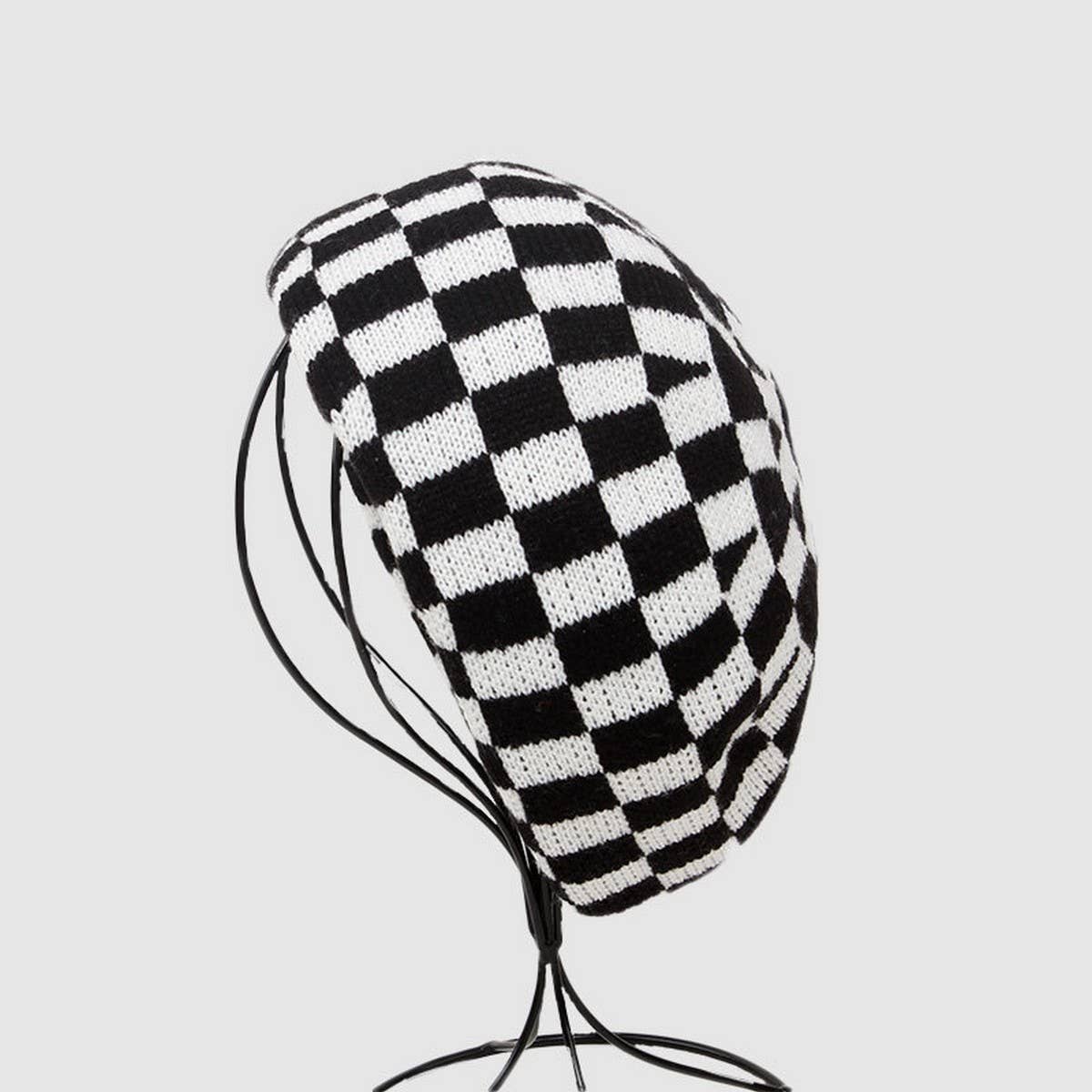 AUTUMN AND WINTER FASHION CHECKERBOARD BERET_CWAH1947