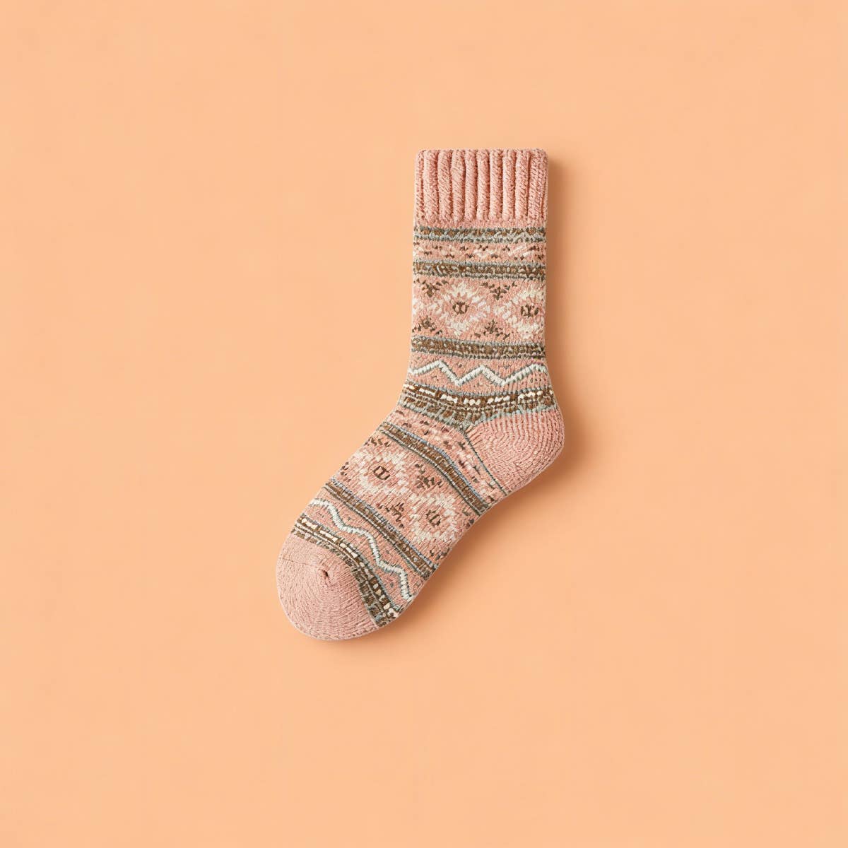 Ultra-Thick Fleece Warm Retro Slouch Socks_Cwms03158