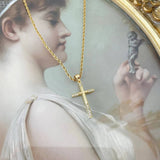 NEW CREATIVE MINIMALIST CROSS ROSE NECKLACE_CWMM3891