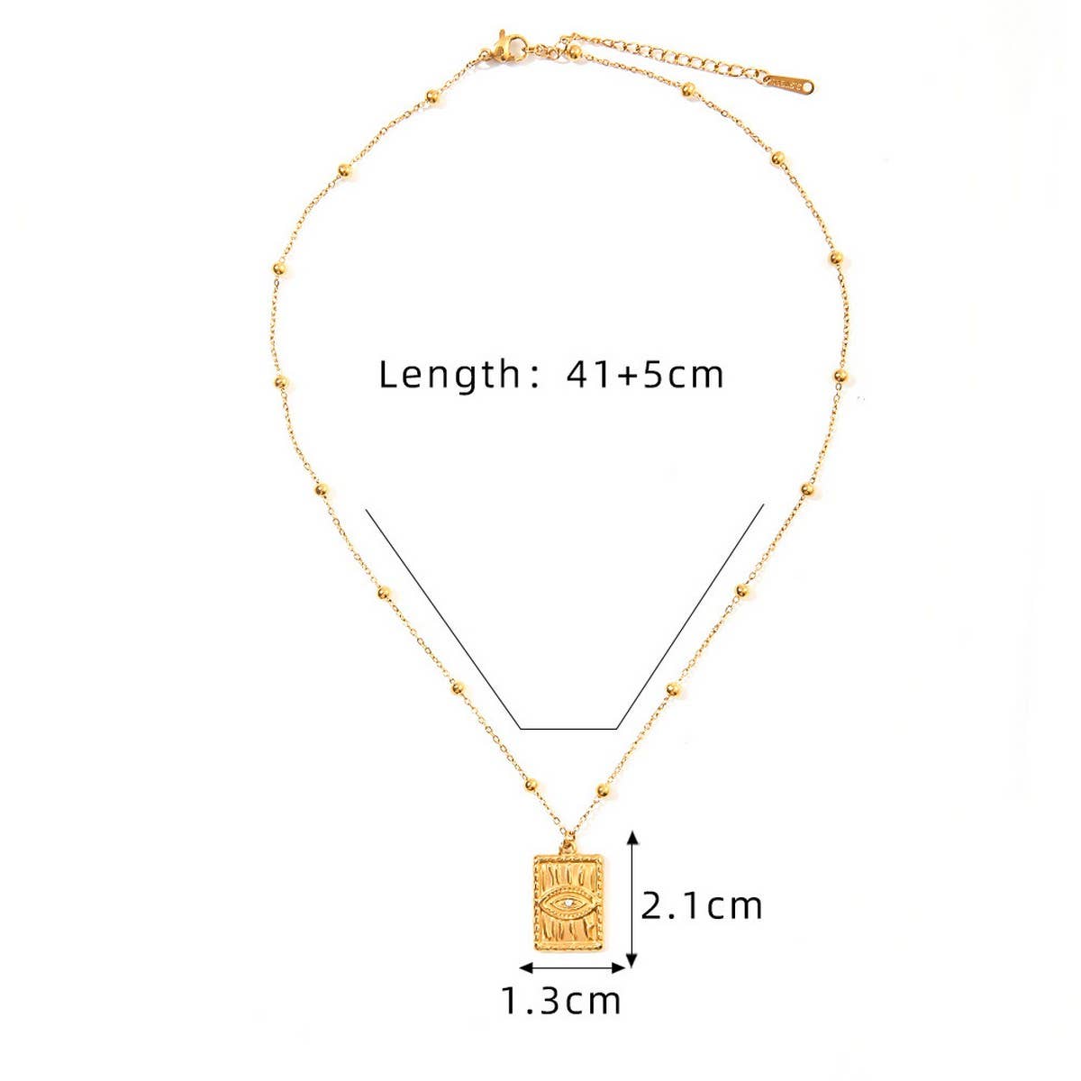 CLASSIC EVIL EYE ZIRCON PENDANT STAINLESS STEEL_CWMM8885