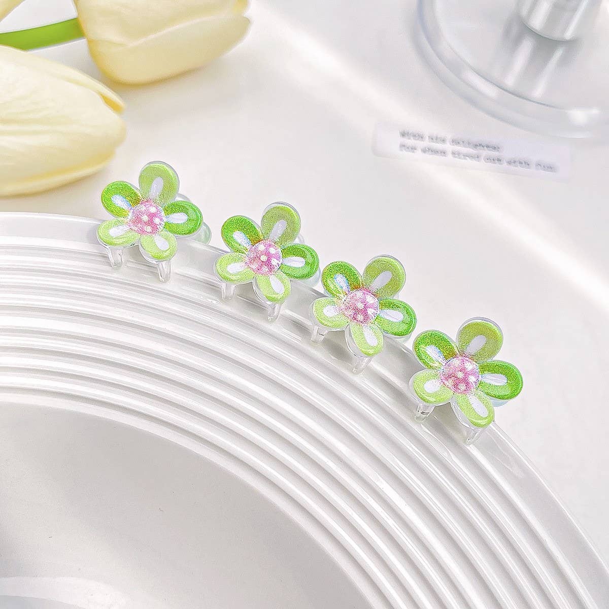 MINI CANDY COLOR FLOWER HAIR CLIP KIDS CLIP_CWAHA0720