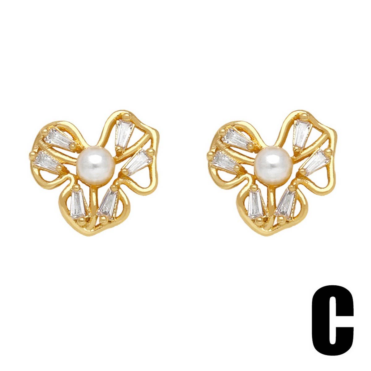 FASHIONABLE ZIRCON INLAID BEE EARRINGS_CWAJE0996