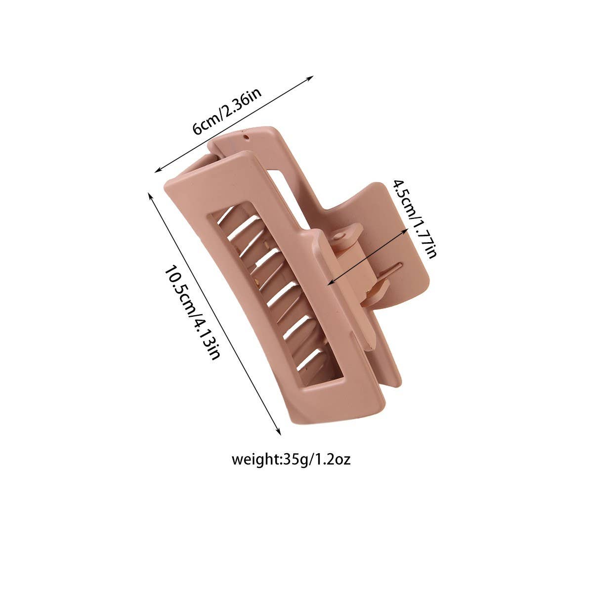 Cwaha07456_Minimalist Square Claw Clip For Hair Updos