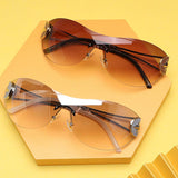 Y2K Large-Frame Sunglasses Withve-Pointed Stars_Cwasg0151