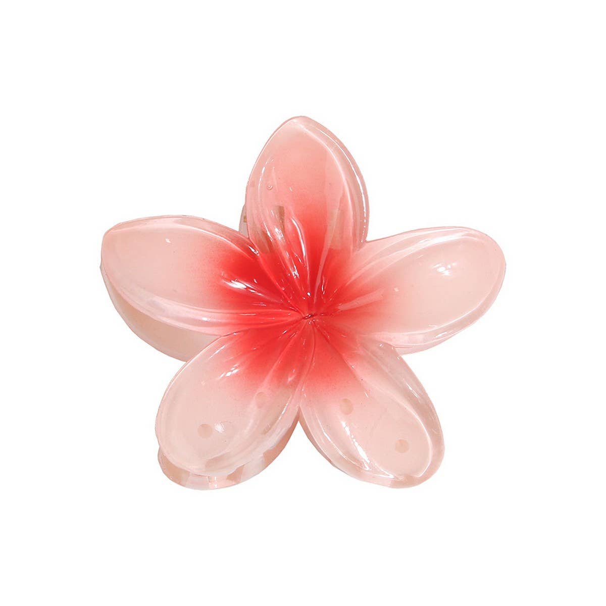 GRADIENT FLOWER HAIR CLAW PLUMERIA BEACH CLIP_CWMM4940