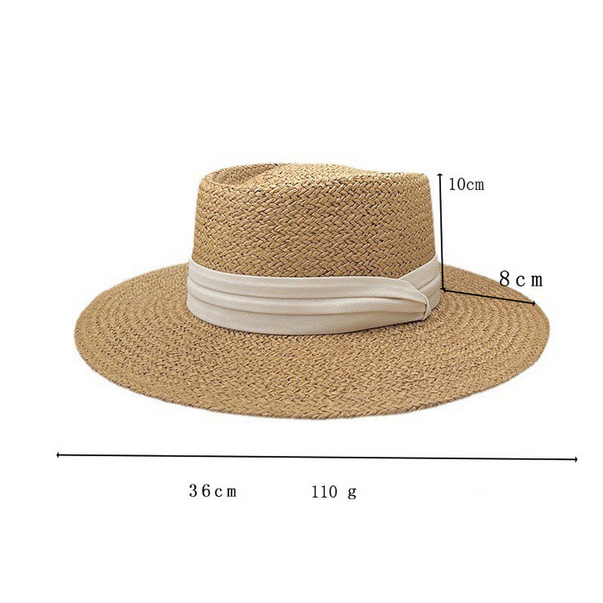 BEACH VACATION SUN FEDORA STRAW HATS FOR WOMEN_CWAH1151
