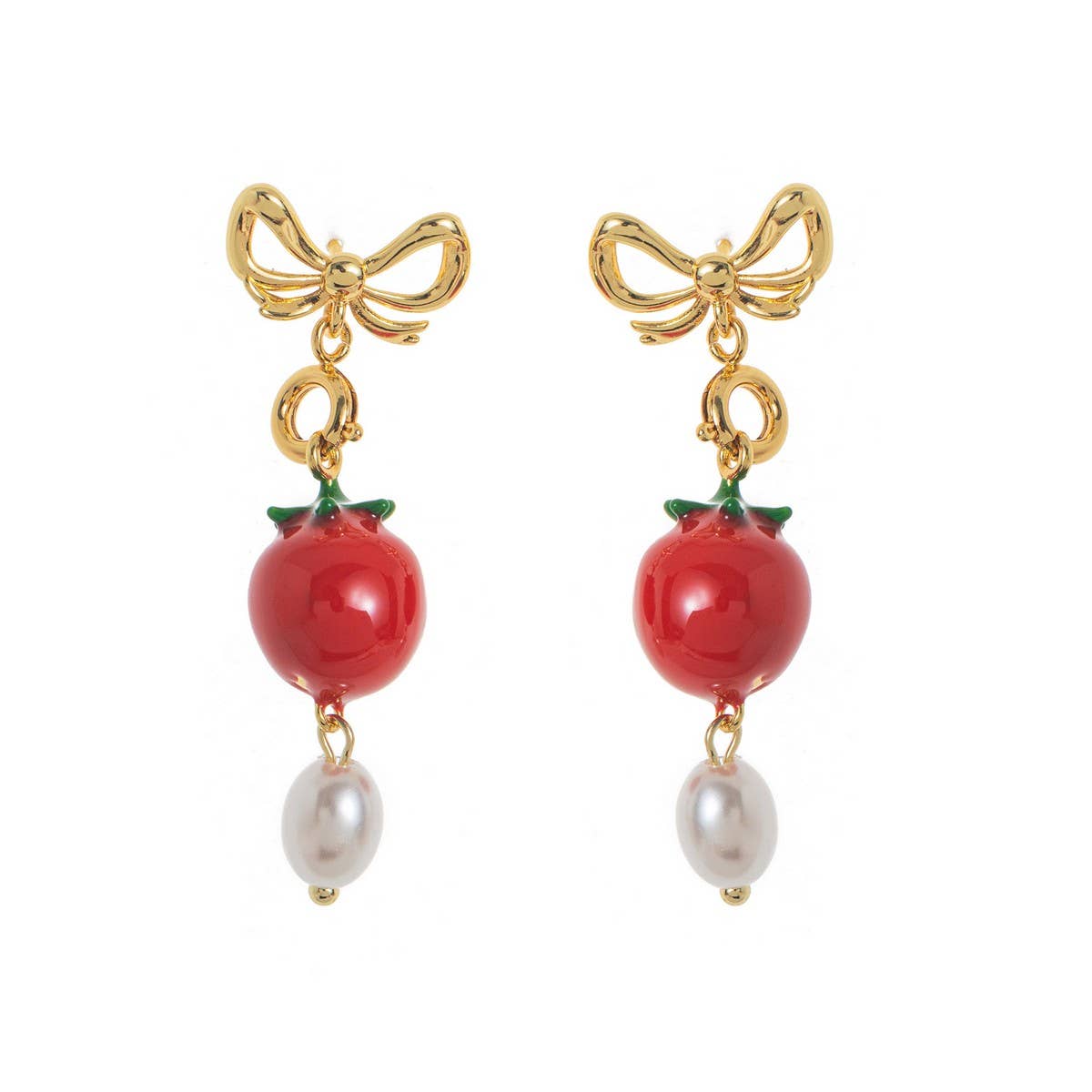 FASHIONABLE VEGETABLE WINE GLASS PEARL EARRINGS_CWAJE5053