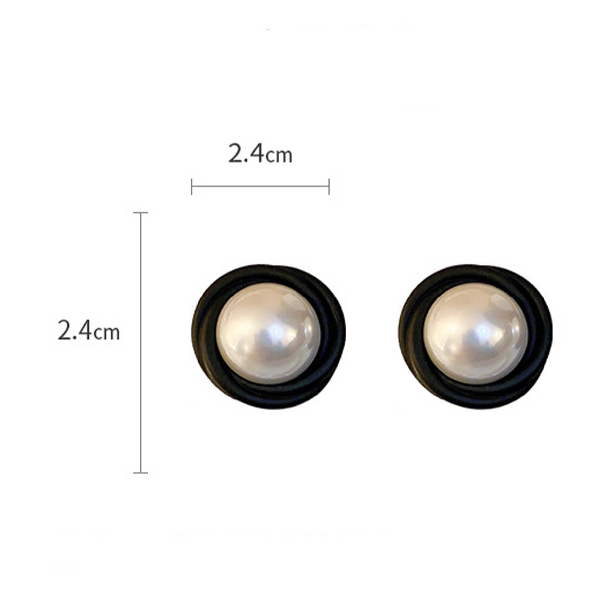 RETRO HONG KONG STYLE BLACK FRENCH EARRINGS_CWAJE2473