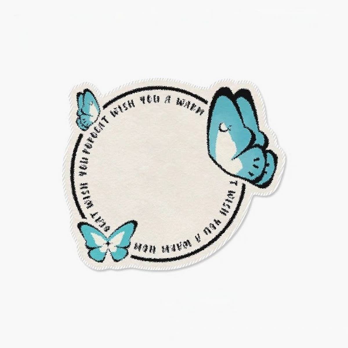 DOPAMINE BUTTERFLY RUG CUTE KIDS ROOM MAT_CWMM7511