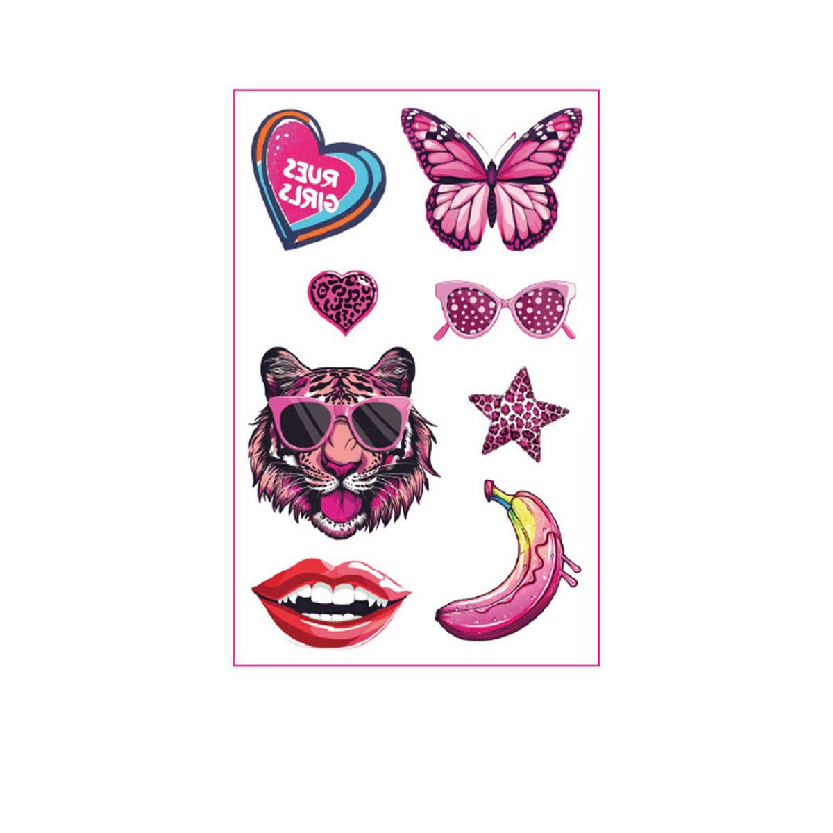 PINK COWGIRL TATTOOS CUTE BACHELORETTE STICKERS_CWMM8385