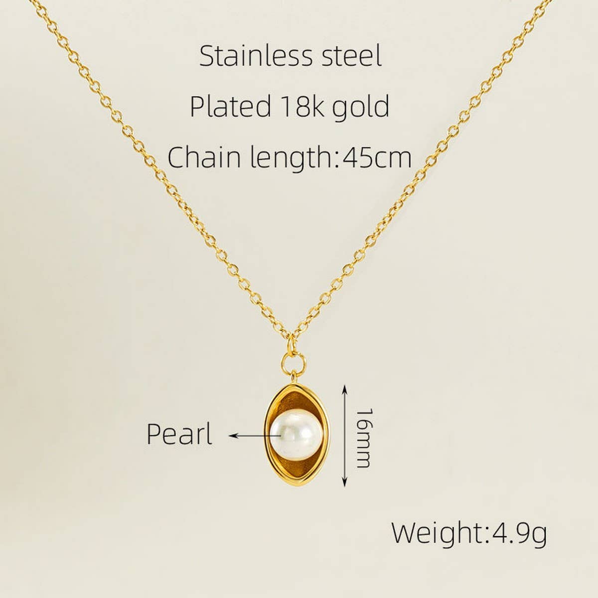 18K GOLD INGOT SET WITH PEARL PENDANT NECKLACE_CWAJE0693