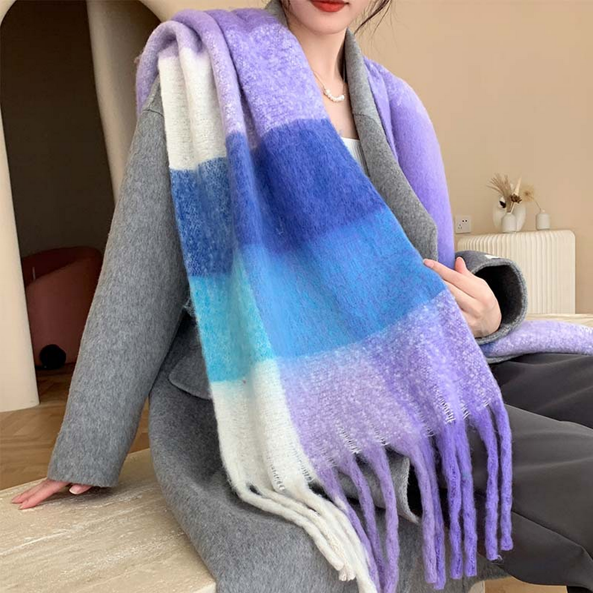 PLUSH AC SCARF THICK SOFT WINTER WRAP_CWASC2701