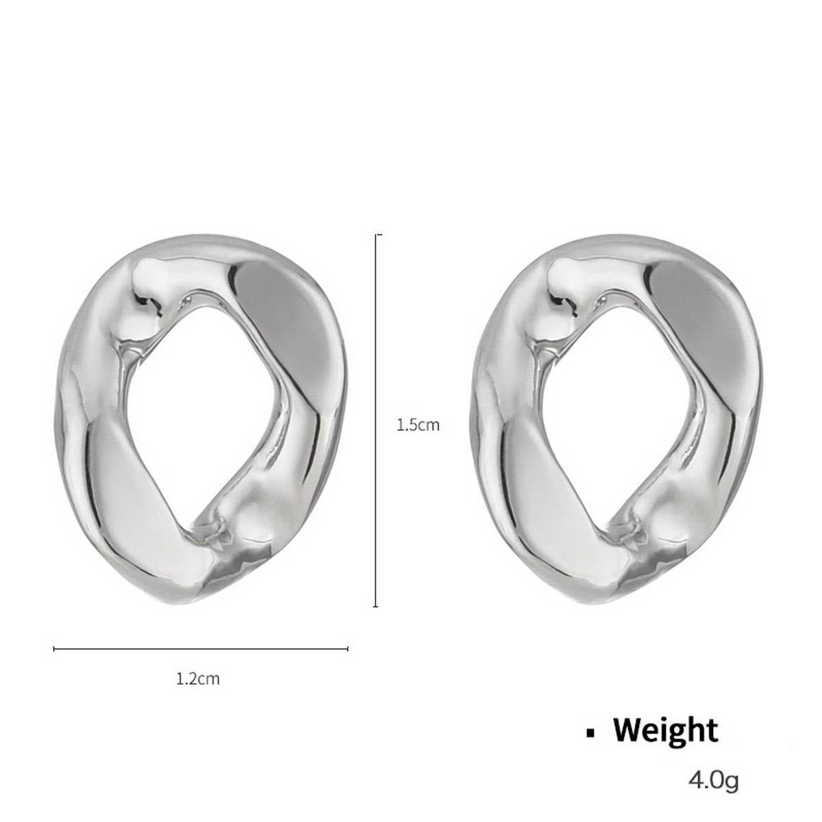 GEOMETRIC LINK PENDANT NECKLACE JEWELRY SET_CWAJE2926