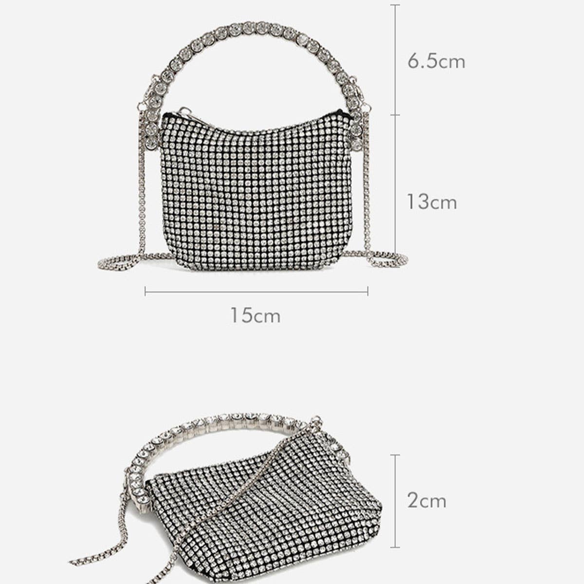 Fashionable Rhinestone Top-Handle Evening Bag_Cwab3604