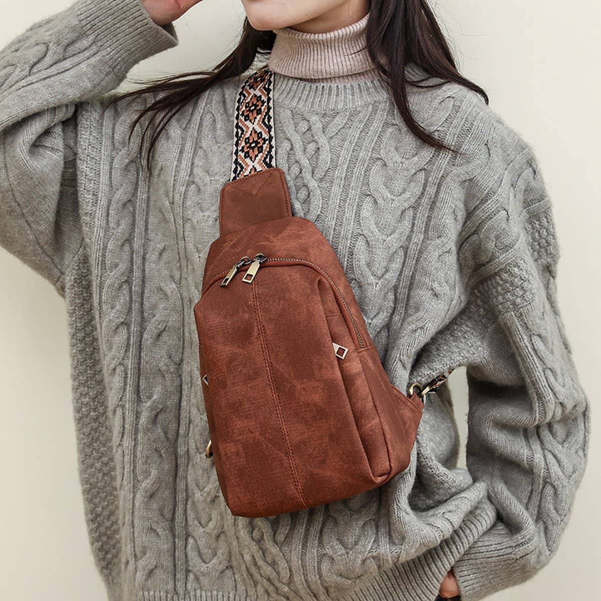 FASHION RETRO WAIST BAG CROSSBODY BAG_CWAB2872