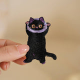 3D CAT EMBROIDERED IRON ON PATCH FOR STAIN REPAIR_CWMM5921
