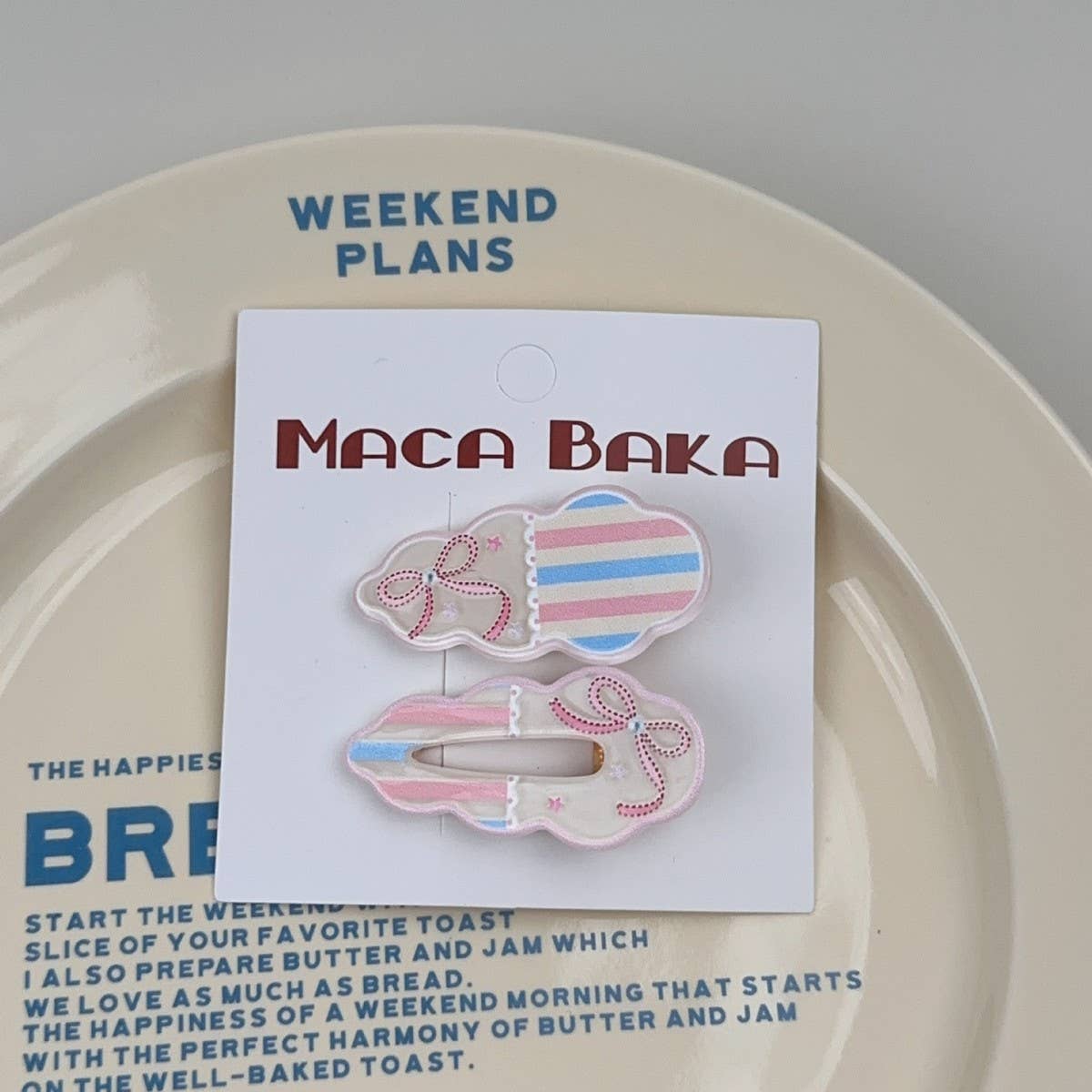 SWEET GIRL FLORAL BOW 2 PACK CLOUD HAIR CLIPS_CWAHA2267