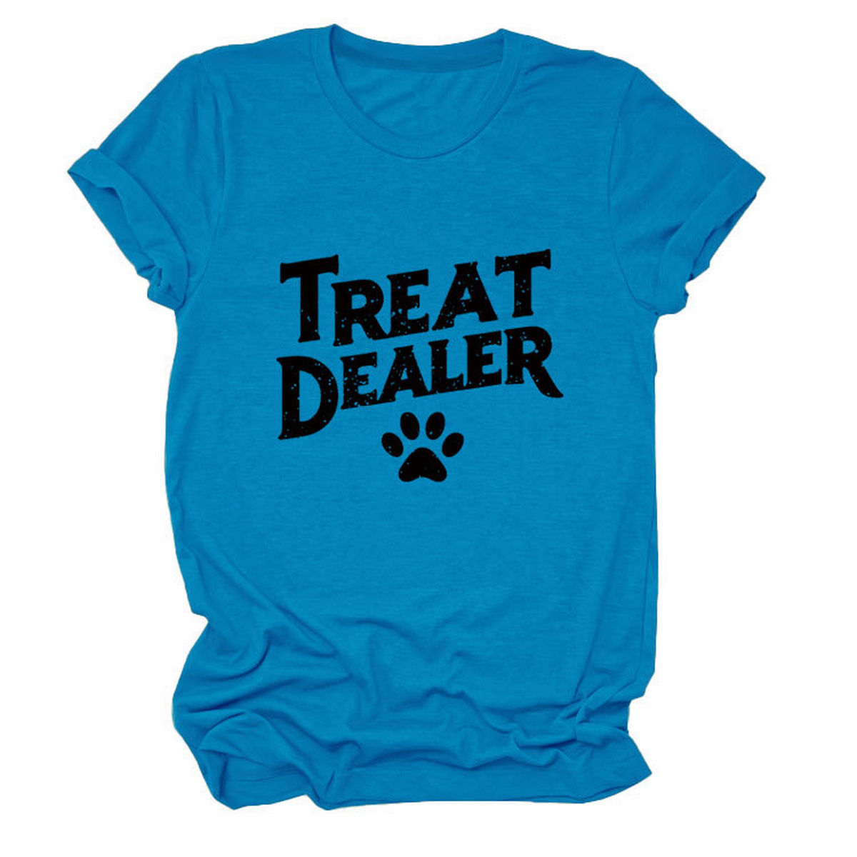 STYLISH CREW NECK SHORT SLEEVE TEE FOR WOMEN_CWDSD8365