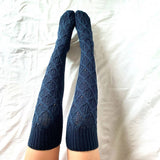 AUTUMN AND WINTER TWISTED SOLID COLOR PILE SOCKS_CWMS0854