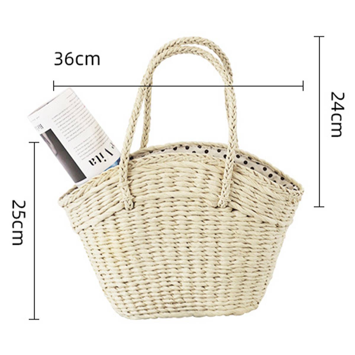 SUMMER WOVEN CASUAL STRAW TOTE BAG_CWAB0805