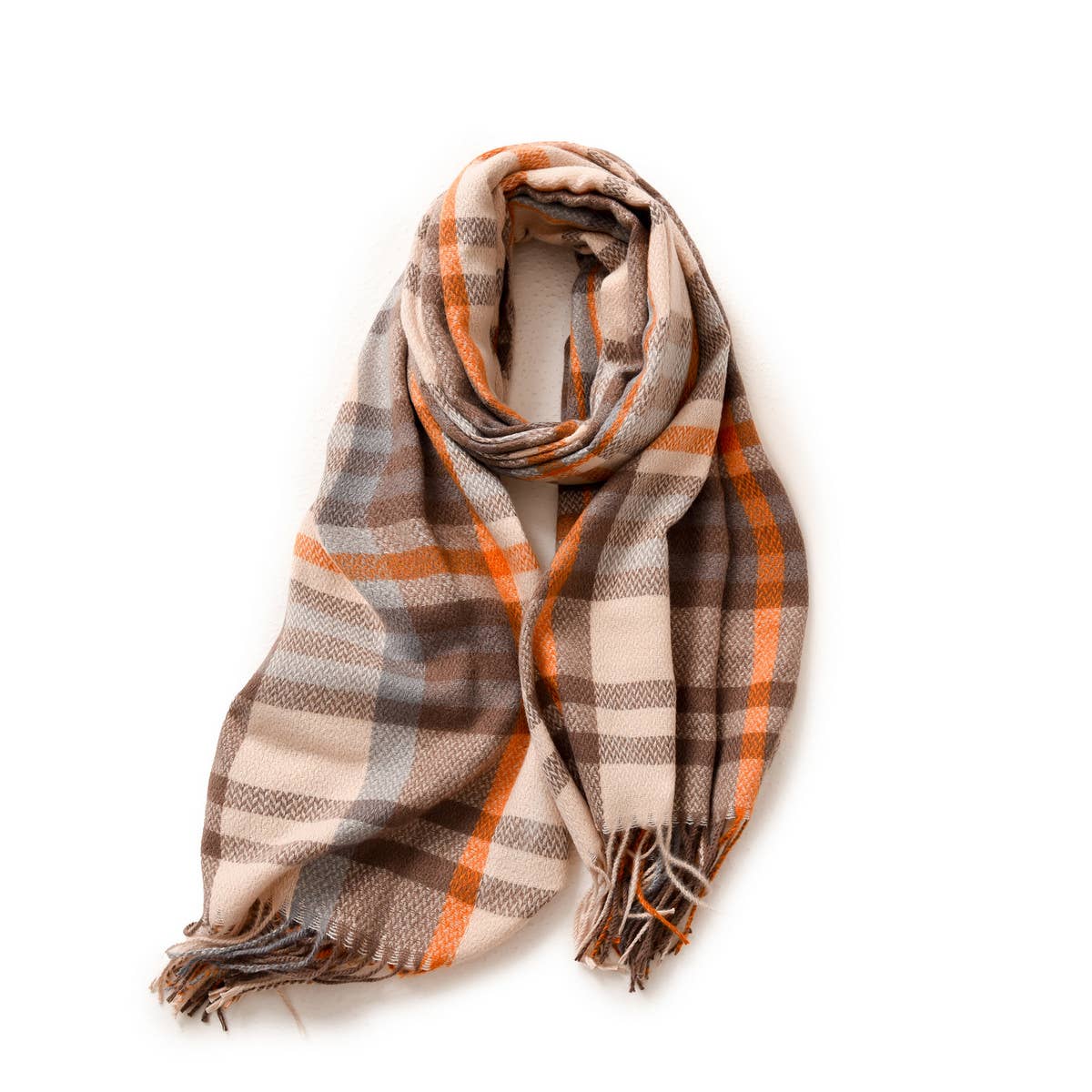 THICK PLAID SHAWL SCARF SOFT WARM WRAP FOR WOMEN_CWASC0169