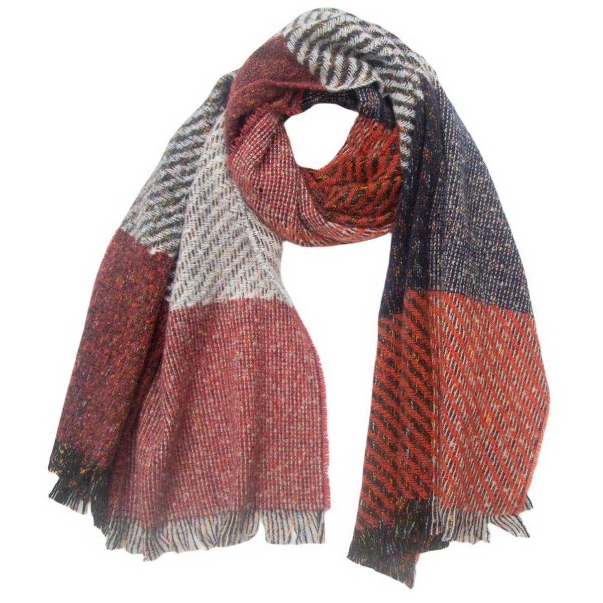 LARGE PLAID SCARF UNISEX WINTER WRAP SHAWL_CWASC0867
