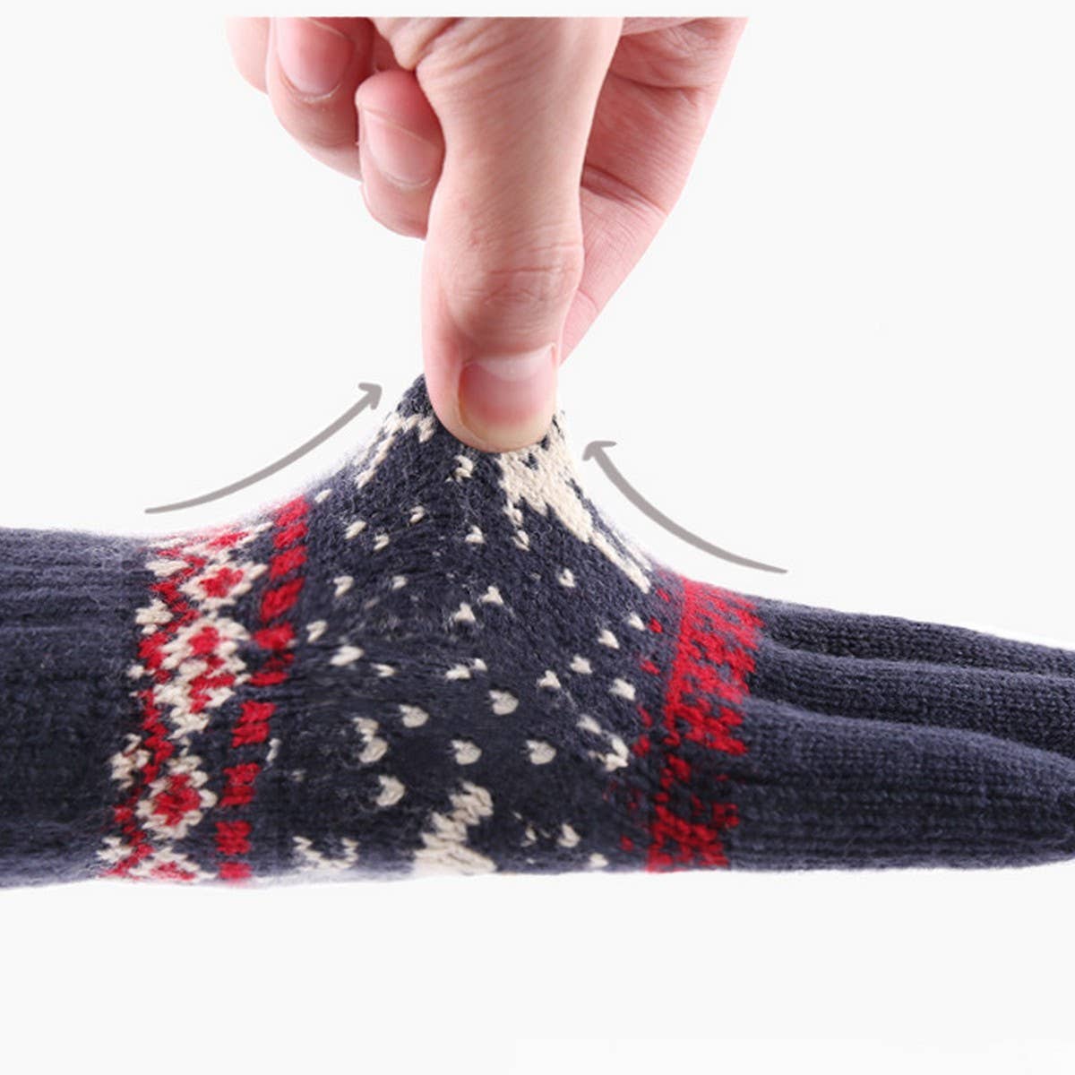 CUTE ELK FASHION KNITTED WARM TOUCH SCREEN GLOVES_CWAG0227