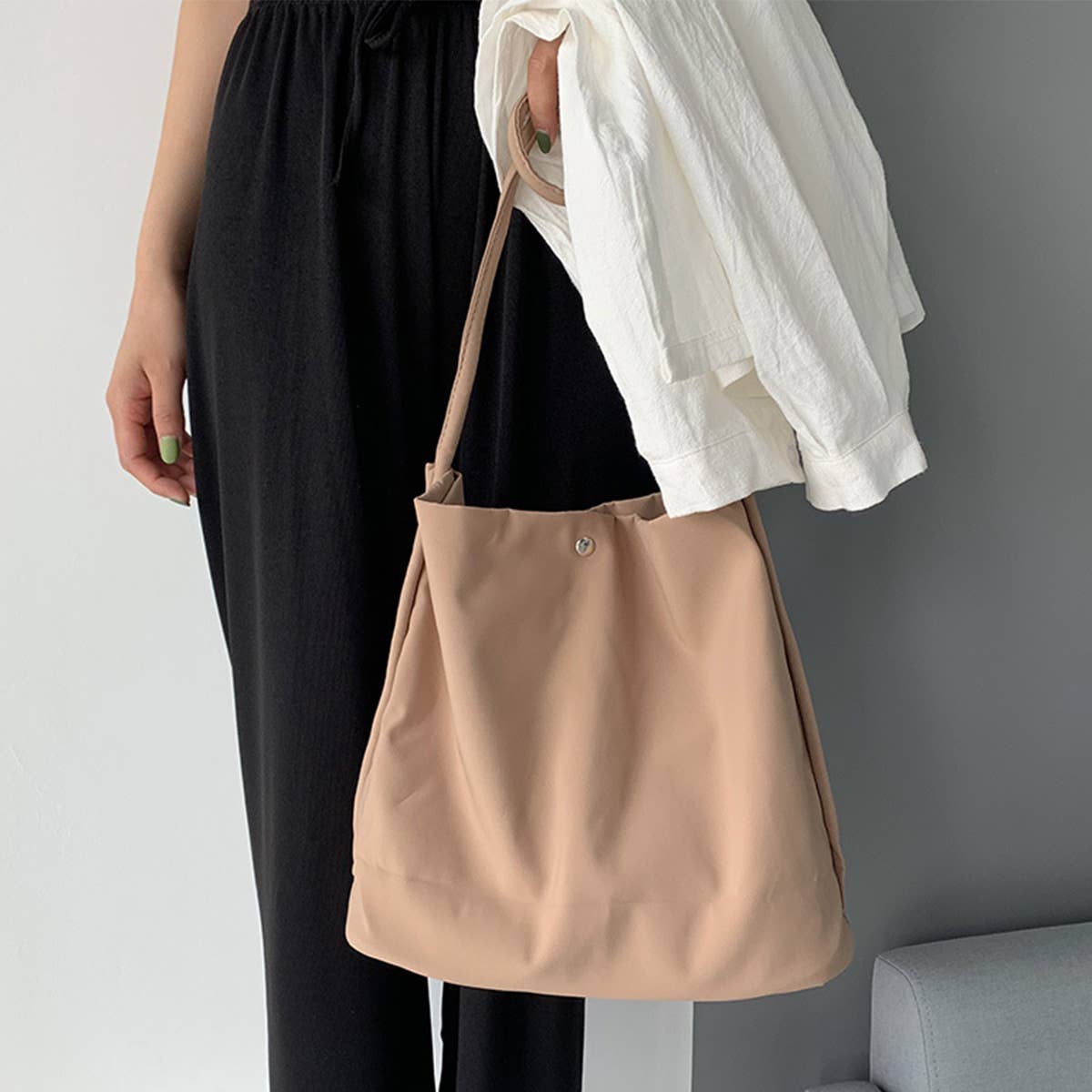 CANDY COLOR SIMPLE AND FRESH CANVAS BAG_CWAB2138