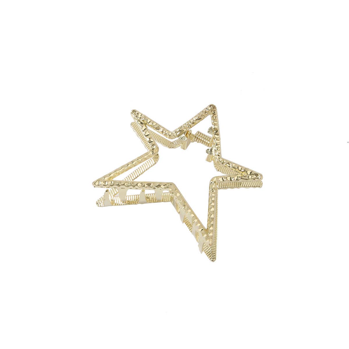 Hollow Metal Star Bow Tie Hair Claw Clip_Cwaha0460