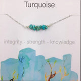 SILVER CHAIN NATURAL STONE NECKLACE WITH CARD_CWAJE1057