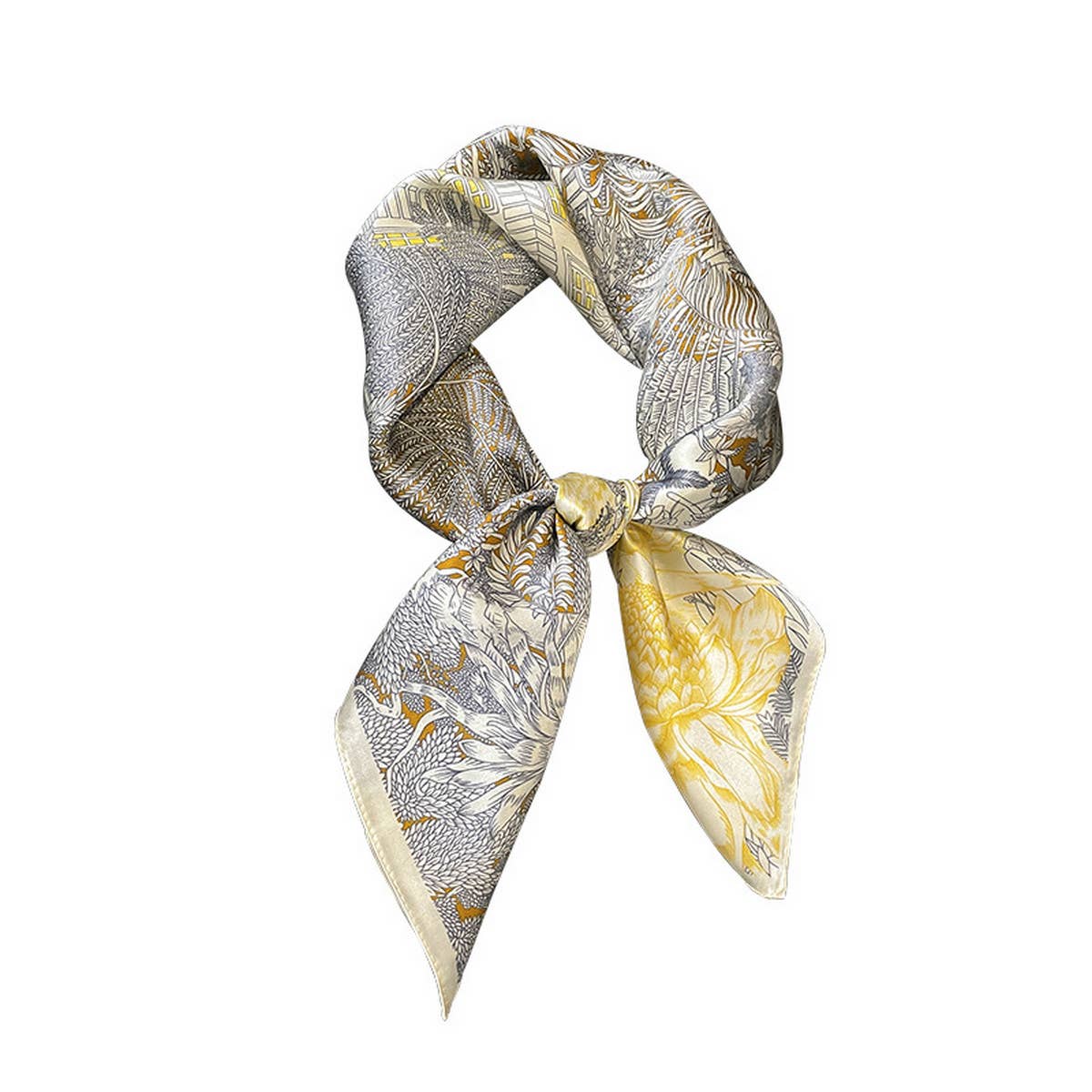 SILK SCARF SUMMER SQUARE SHAWL HEADBAND_CWASC0620