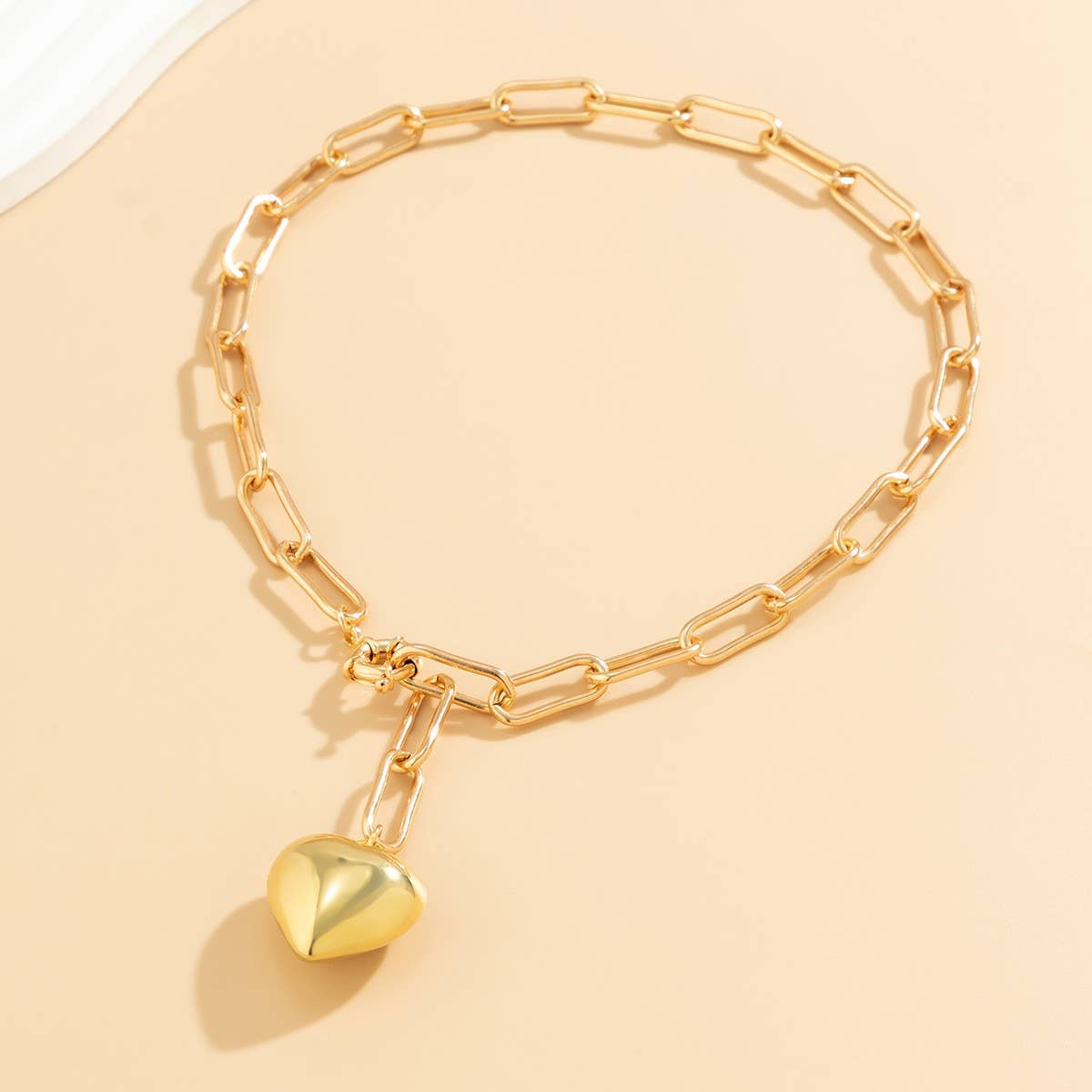 Minimalist Heart-Shaped Collarbone Chain Necklace_Cwaje1132