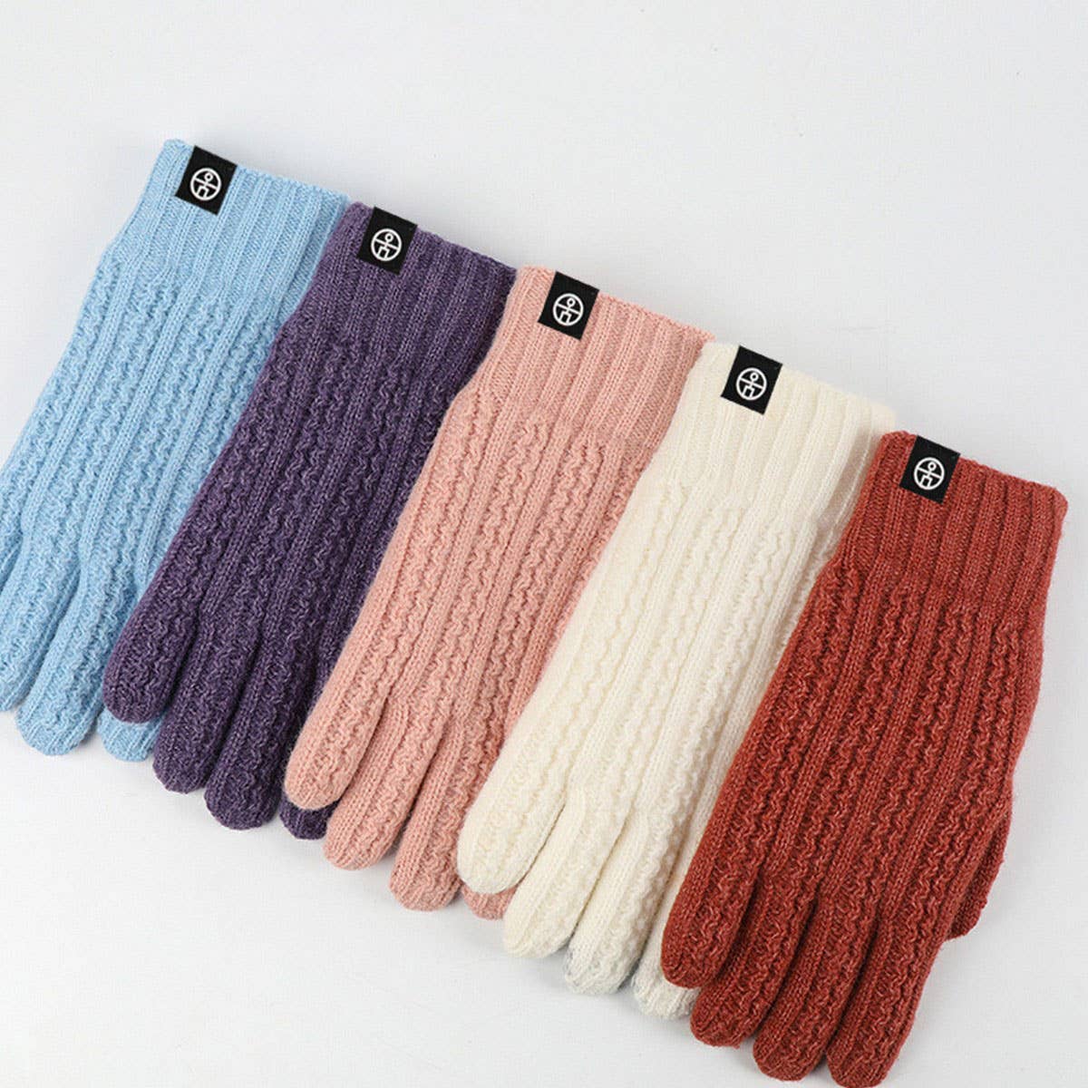 OUTDOOR COLD PROOF SOLID COLOR KNITTED GLOVES_CWAG0396