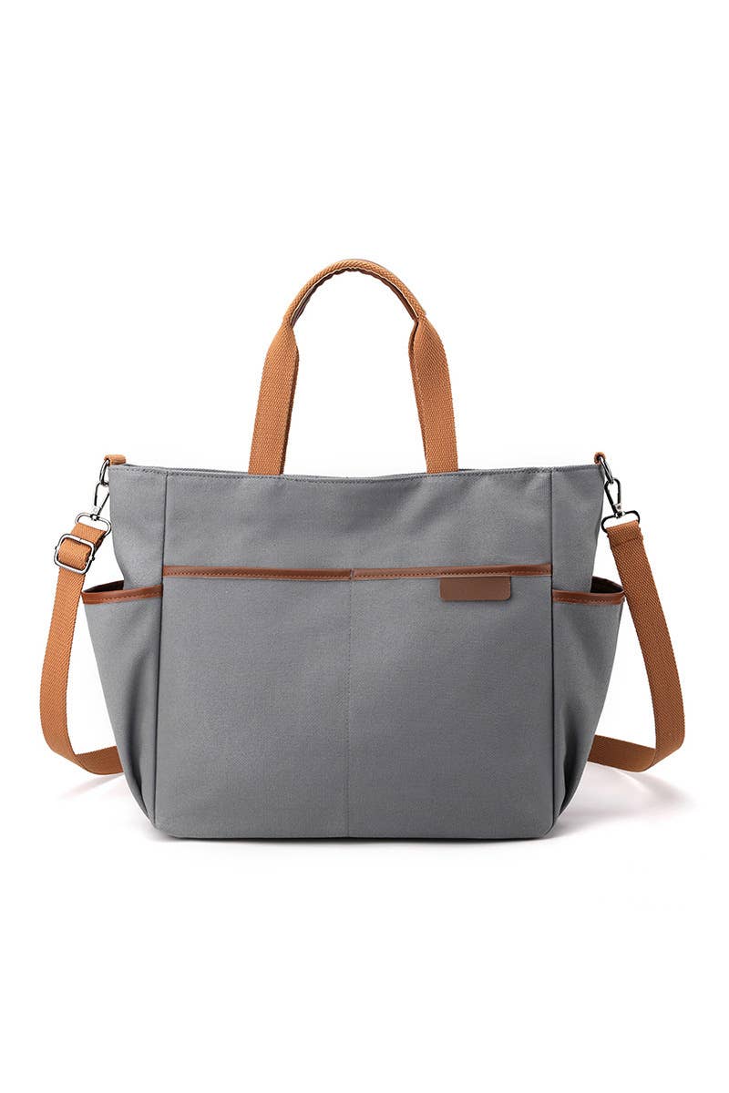 Storage Pocket Large Canvas Messenger Bag_Cuab0099