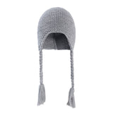 NEW SOLID COLOR BABY WARM WOOL BALL KNITTED HAT_CWAH1745