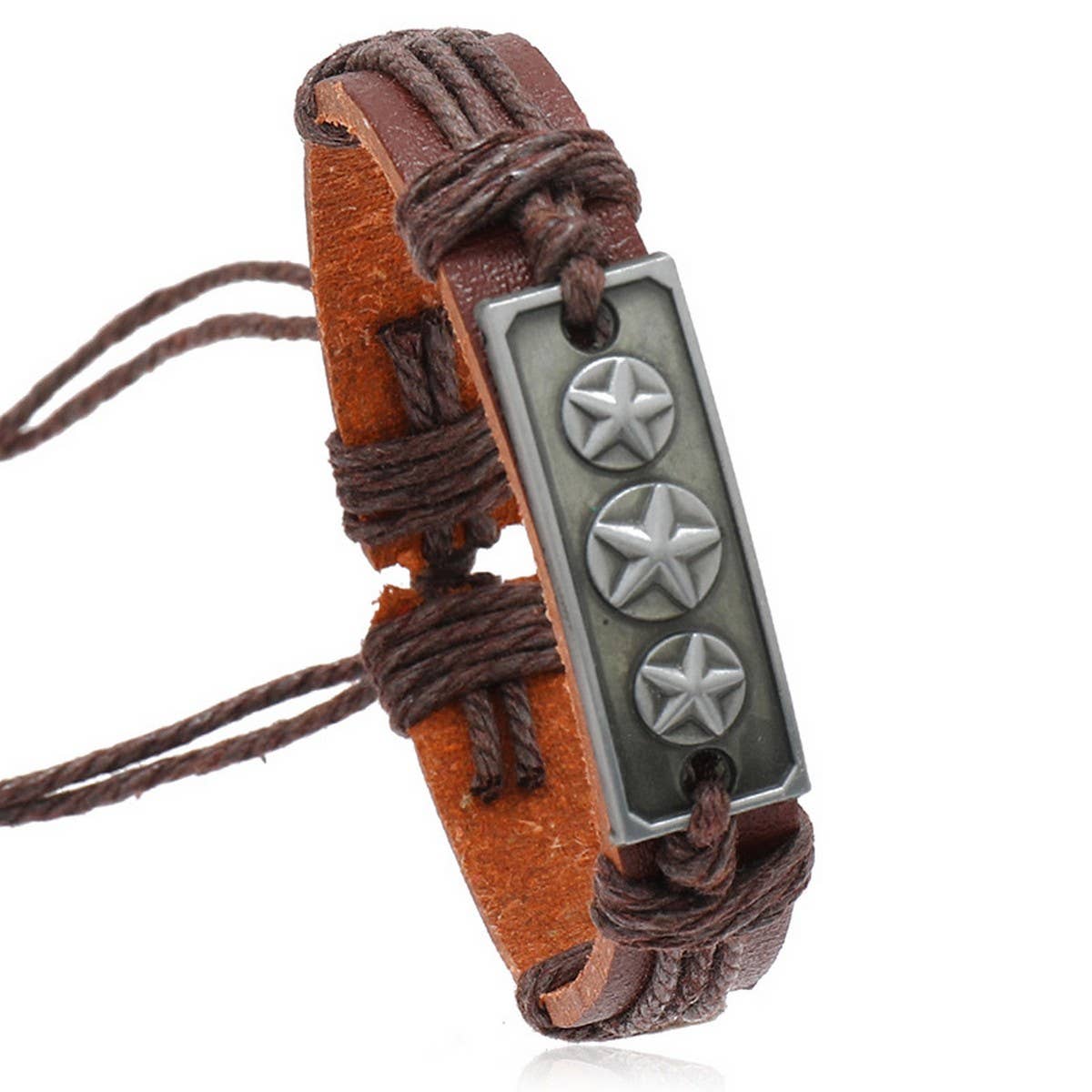 SIMPLE HAND WOVEN VINTAGE LEATHER BRACELET_CWMM4517