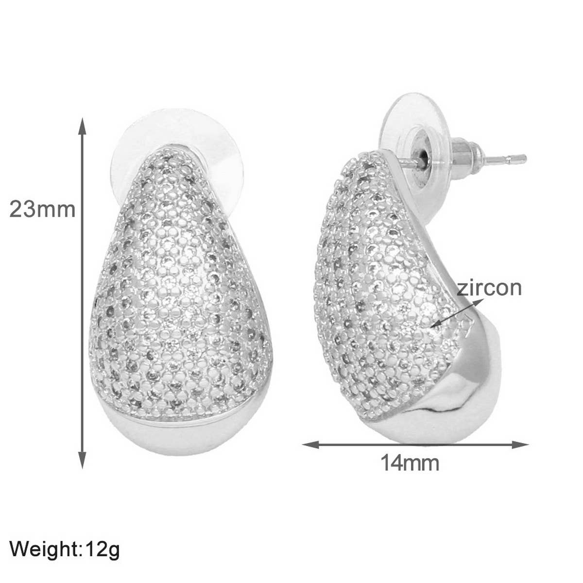 FASHIONABLE DROPLET SHAPED EARRINGS_CWAJE0976