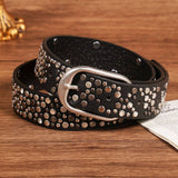 PUNK STREET HEAVY METAL CLAW STUD DIAMOND BELT_CWMM3932