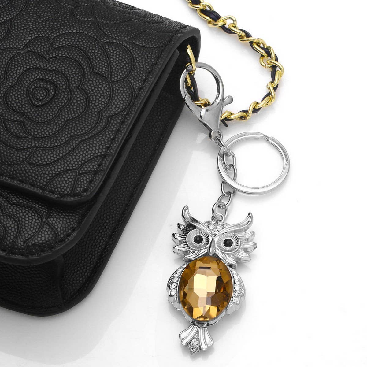 FASHIONABLE OWL METAL KEYCHAIN PENDENT_CWAJE0955
