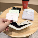 Floral Print Sweet Short Wallet Coin Purse_Cwab06198