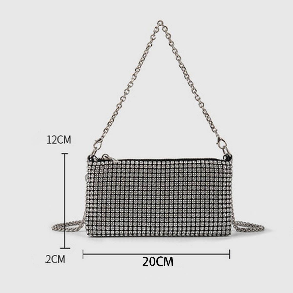 TEMPERAMENTAL ALL MATCH RHINESTONE EVENING BAG_CWAB3585