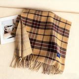 Classic Plaid Cashmere Feel Scarf For Women_Cwasc03235