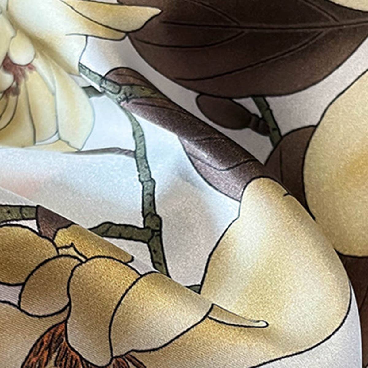 FLORAL TWILL SCARF FOR WOMEN SQUARE VERSATILE_CWASC0560