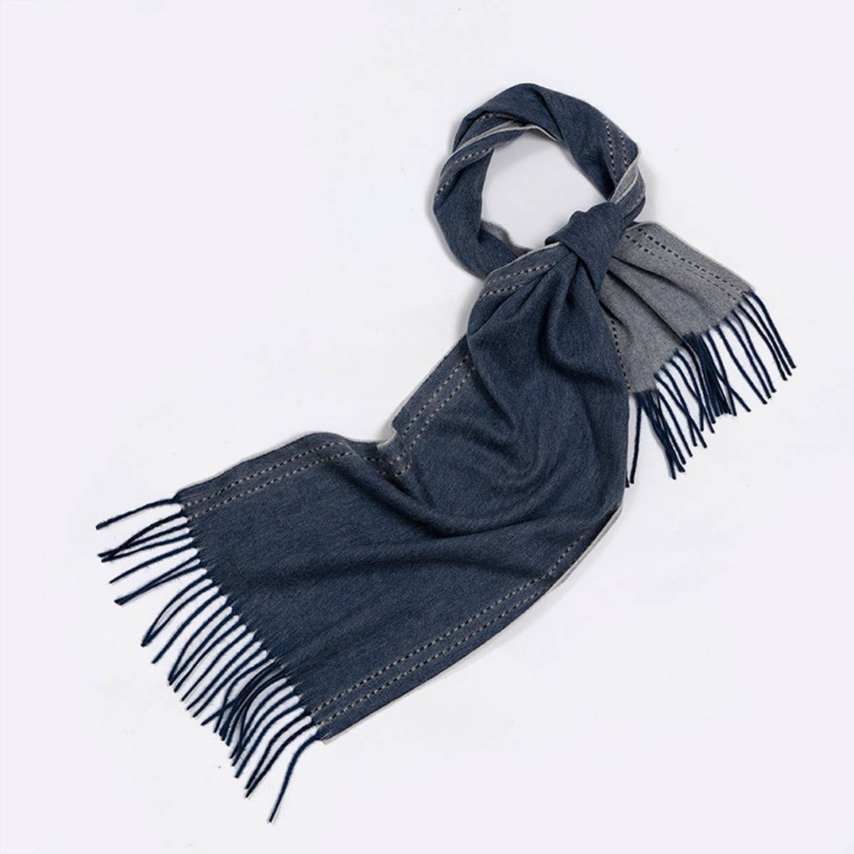 100% WOOL DOUBLE SIDED SCARF WARM UNISEX SHAWL_CWASC2306