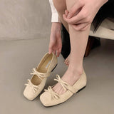 PINK BALLET FLATS WITH BOW PLATFORM MARY JANE_CWSHF0147