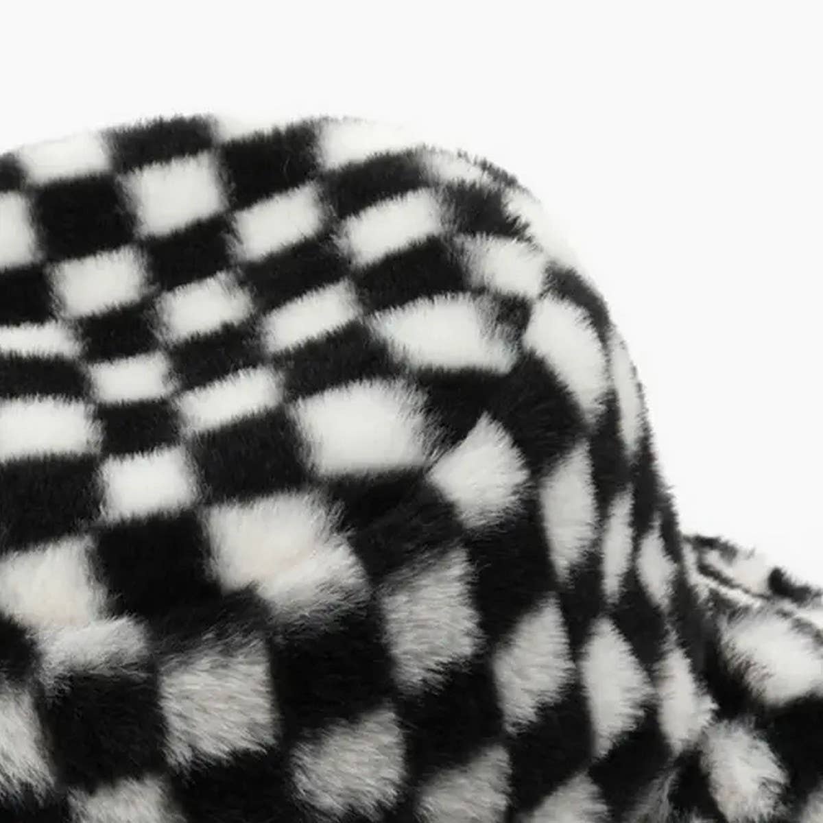 Winter Plush Plaid Bucket Hat Outdoor Warm_Cwah2172