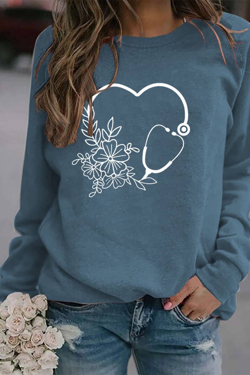 Valentine Day Printed Long Sleeved Pullover_Cwtstl0973